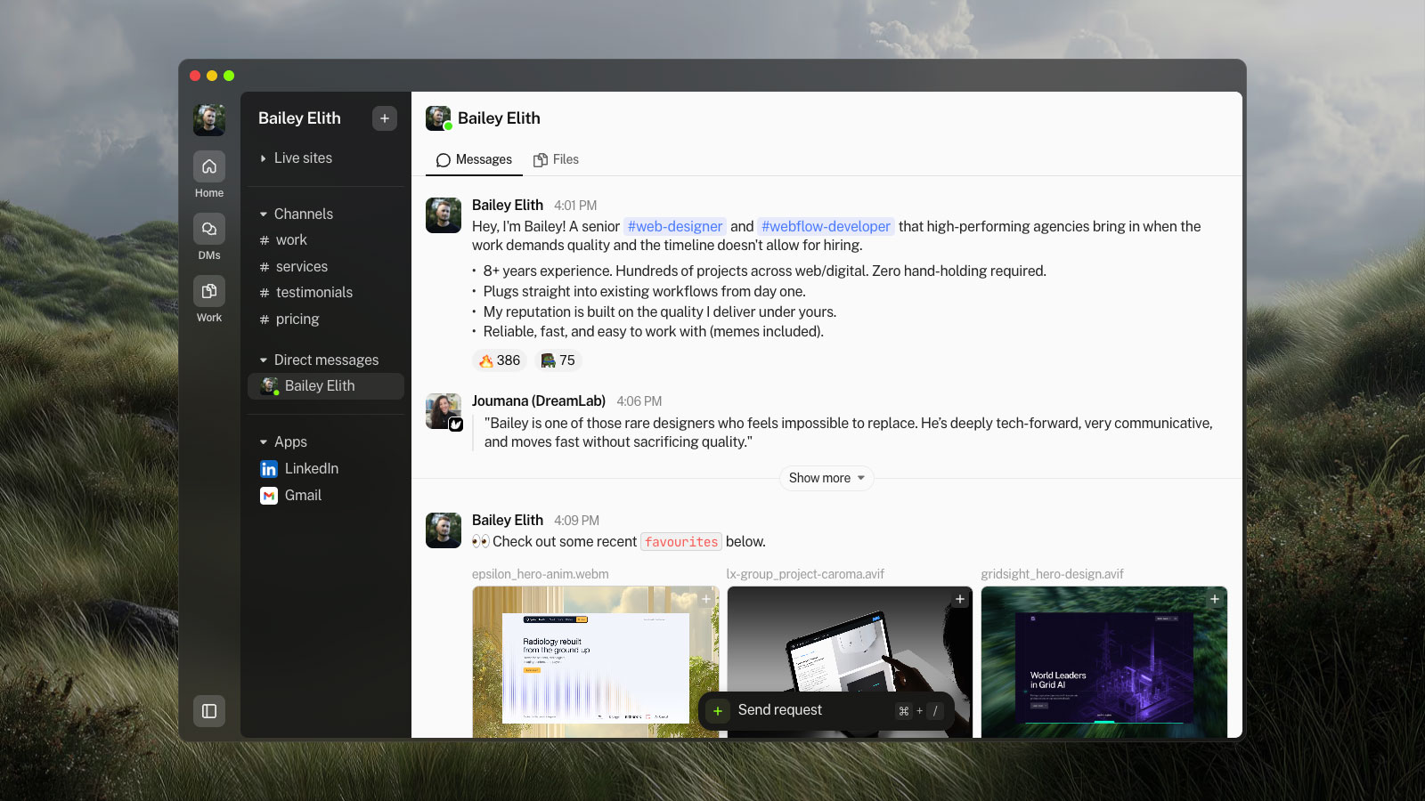 Screenshot of Bailey Elith