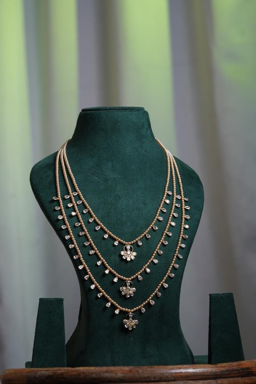 Real CZ & Swarovski pearls set