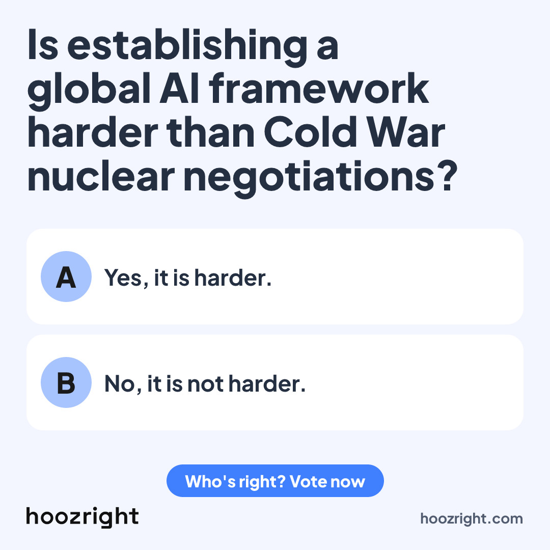 Is establishing a global AI framework harder than Cold War nuclear negotiations?