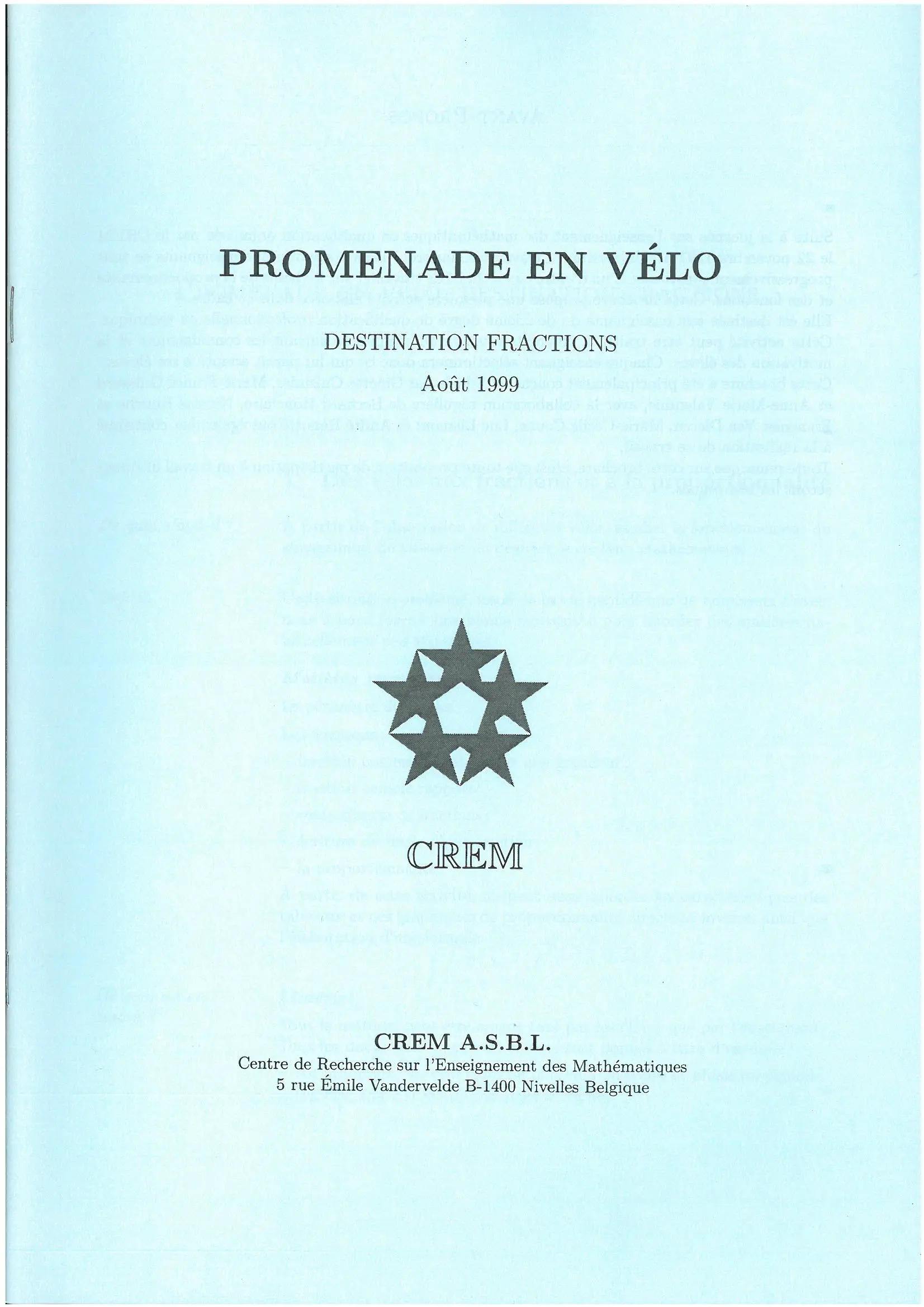 Promenade en vélo couverture