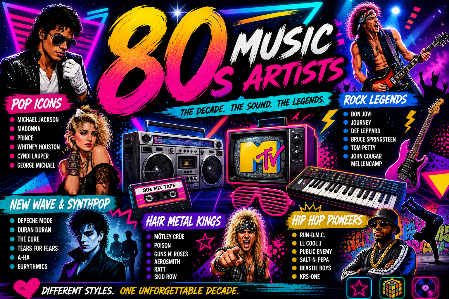 The Ultimate Guide to 80s Music: The Decade, The Sound, The Legends