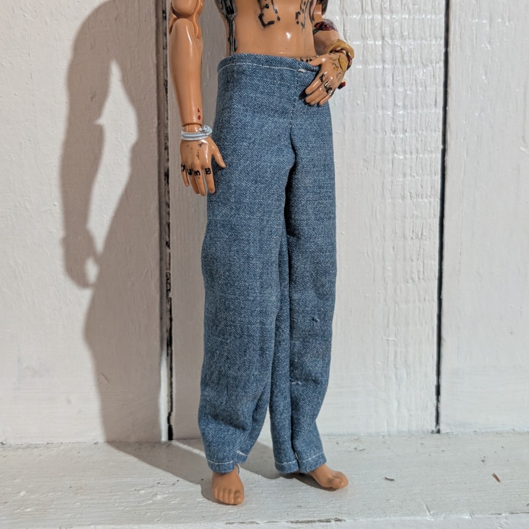 Ken Doll Pants, Loose Mid Rise Straight Cut
