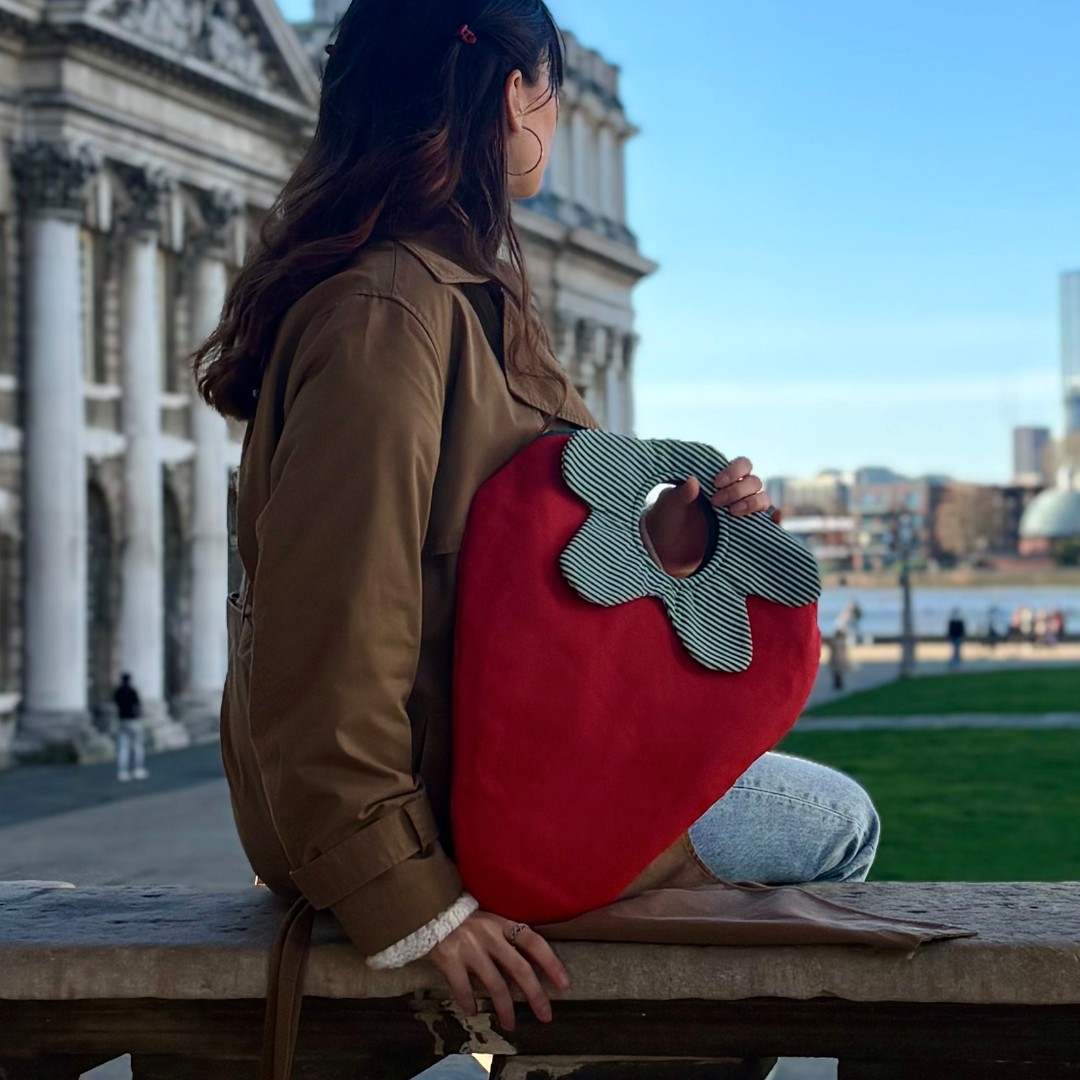 Strawberry Handbag PDF Sewing Pattern - Fully Reversible - Instant Download