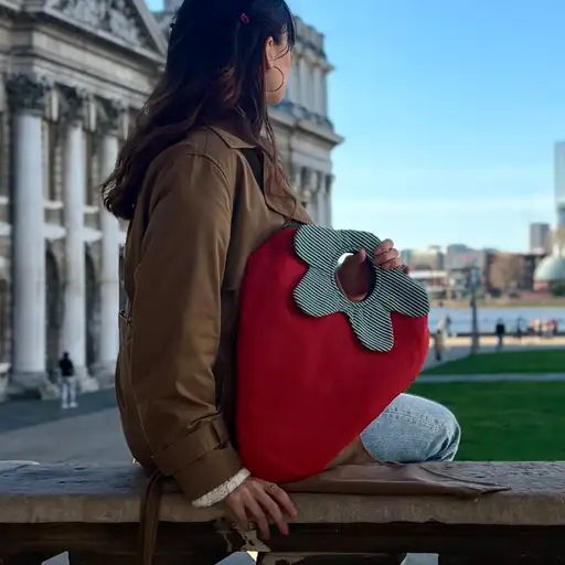 Strawberry Handbag PDF Sewing Pattern - Fully Reversible - Instant Download