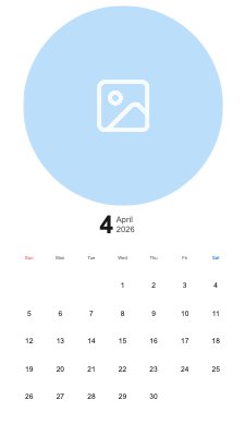 画像なし縦型 円形フレーム