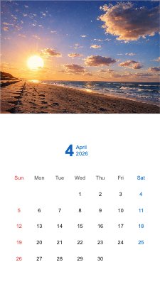 砂浜の縦型壁紙