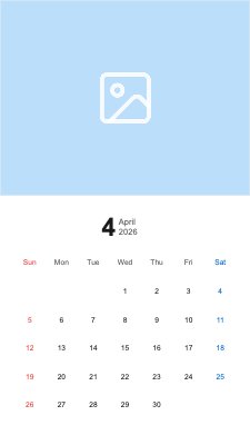 画像なし縦型 月数字と英語