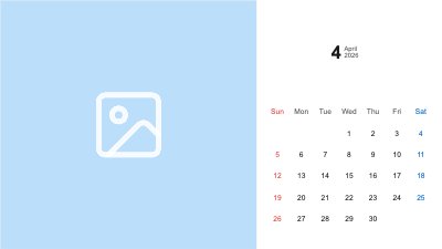 画像なし横長 月は英語と数字