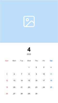 画像なし縦長 月数字のみ