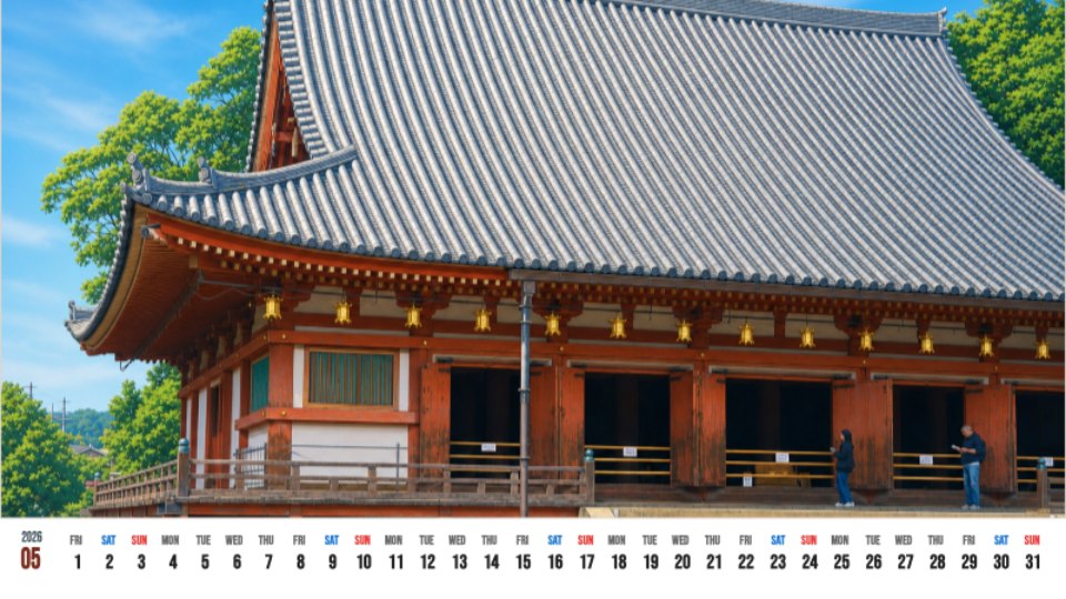 Daigo-ji Blue-Sky Temple Calendar