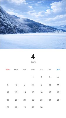 雪・白銀の縦型