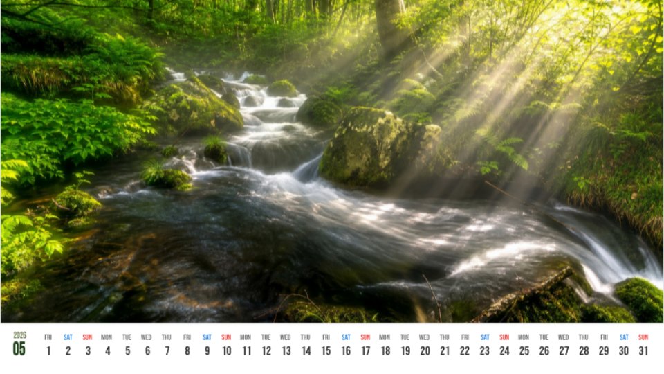 Shirakami-Sanchi Forest Stream Calendar