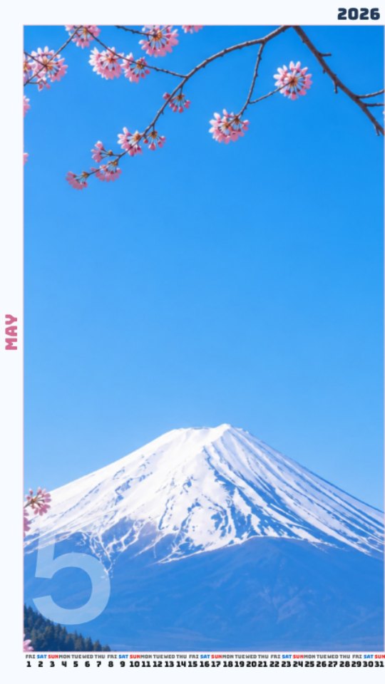 桜越しの富士山
