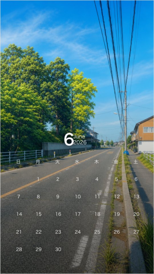 青空と新緑の街路