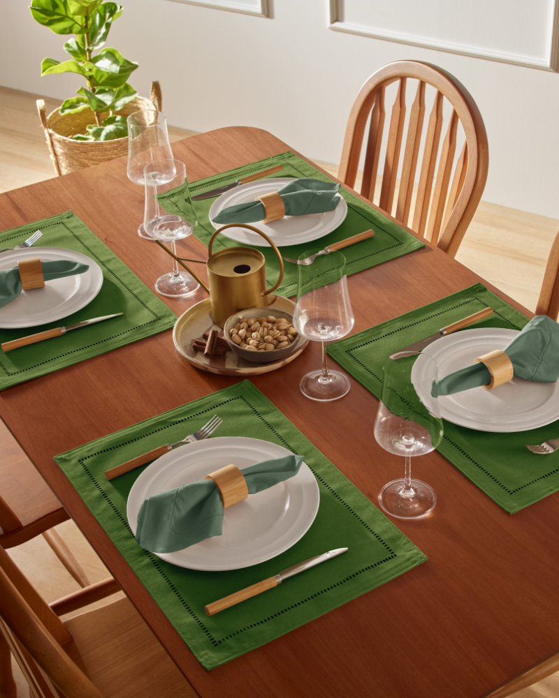 Lugar Americano Glamour Verde Musgo