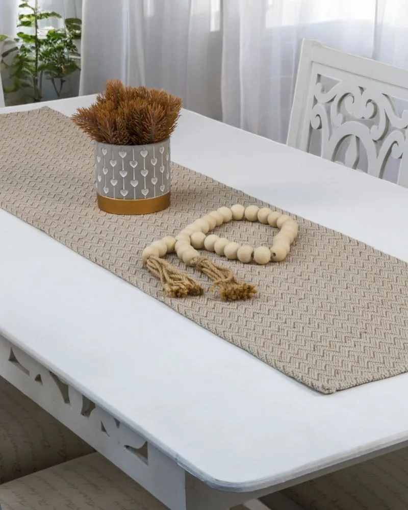 Trilho de Mesa Bege com Fendi