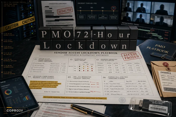 After a High‑Profile Contractor Breach: A PMO Playbook to Lock Down Vendor Access, Reforecast Projects and Enforce SLAs