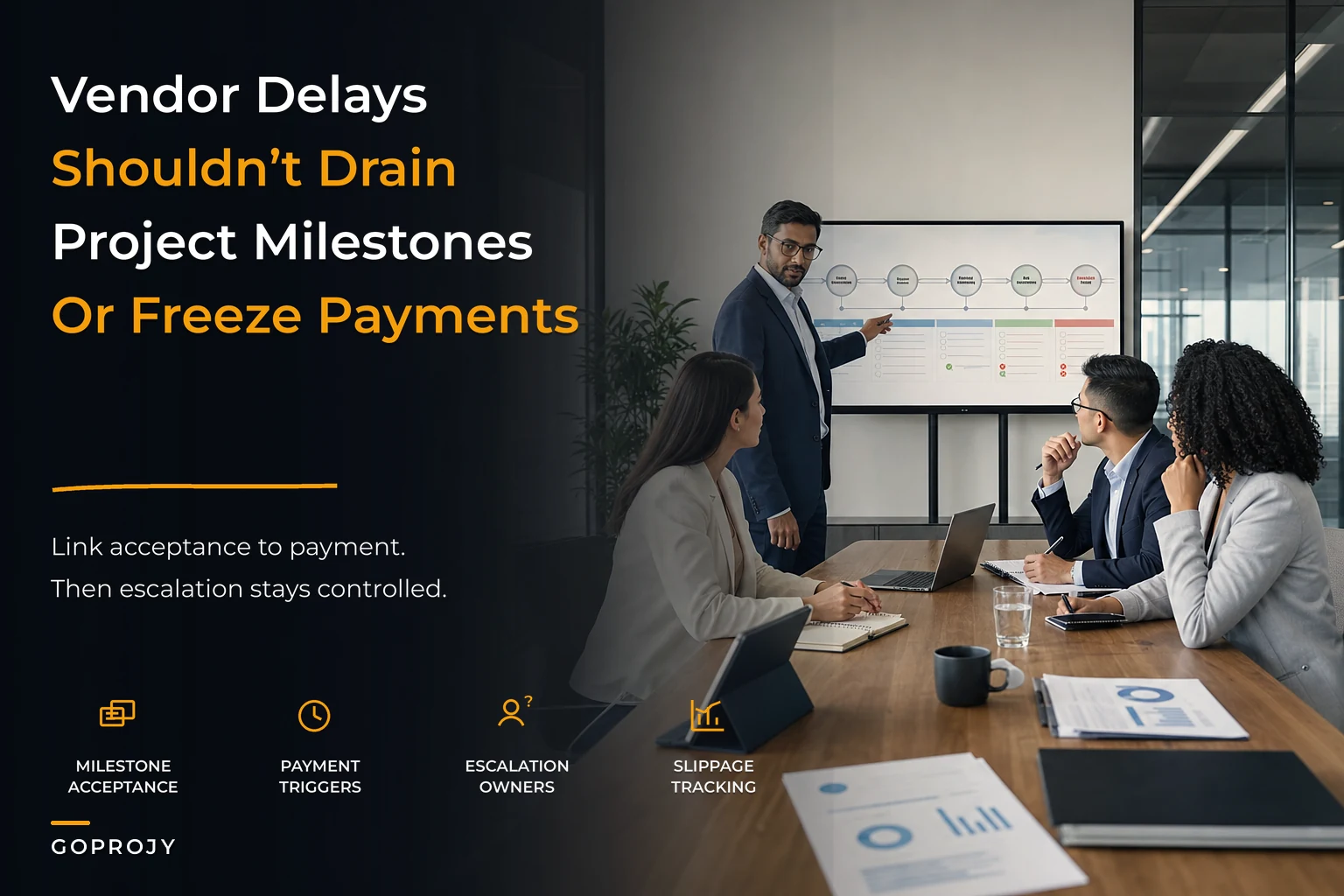 Stop vendor delays costing projects: milestone-linked governance, acceptance tests and payment knobs for procurement