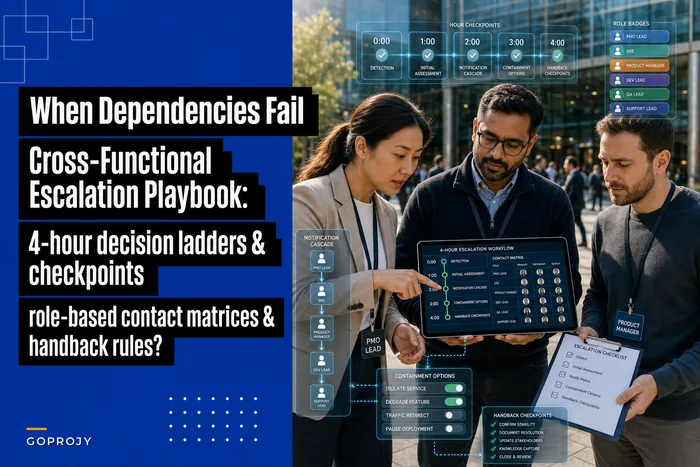 When dependencies fail: a cross-functional escalation playbook with 4-hour decision ladders and contact matrices