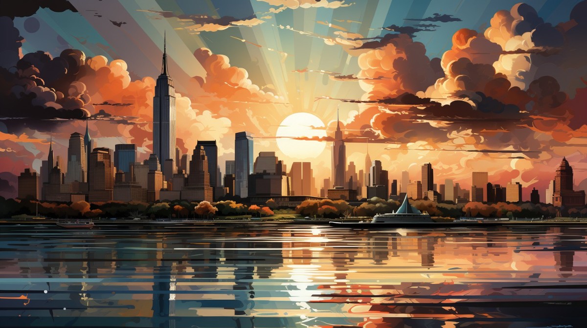 A vibrant illustration of new york skyline — image 1