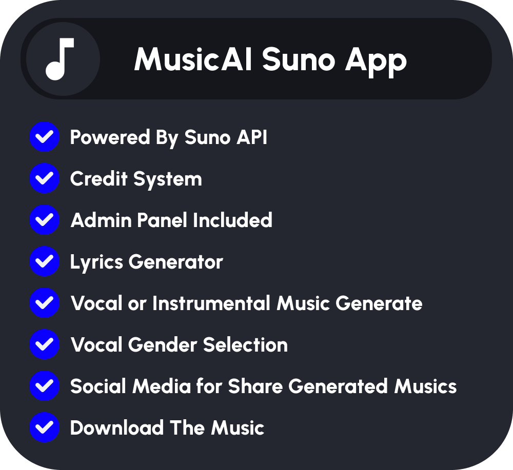 MusicAI IOS Suno AI Music Generate Mobile App SwiftUI IOS
