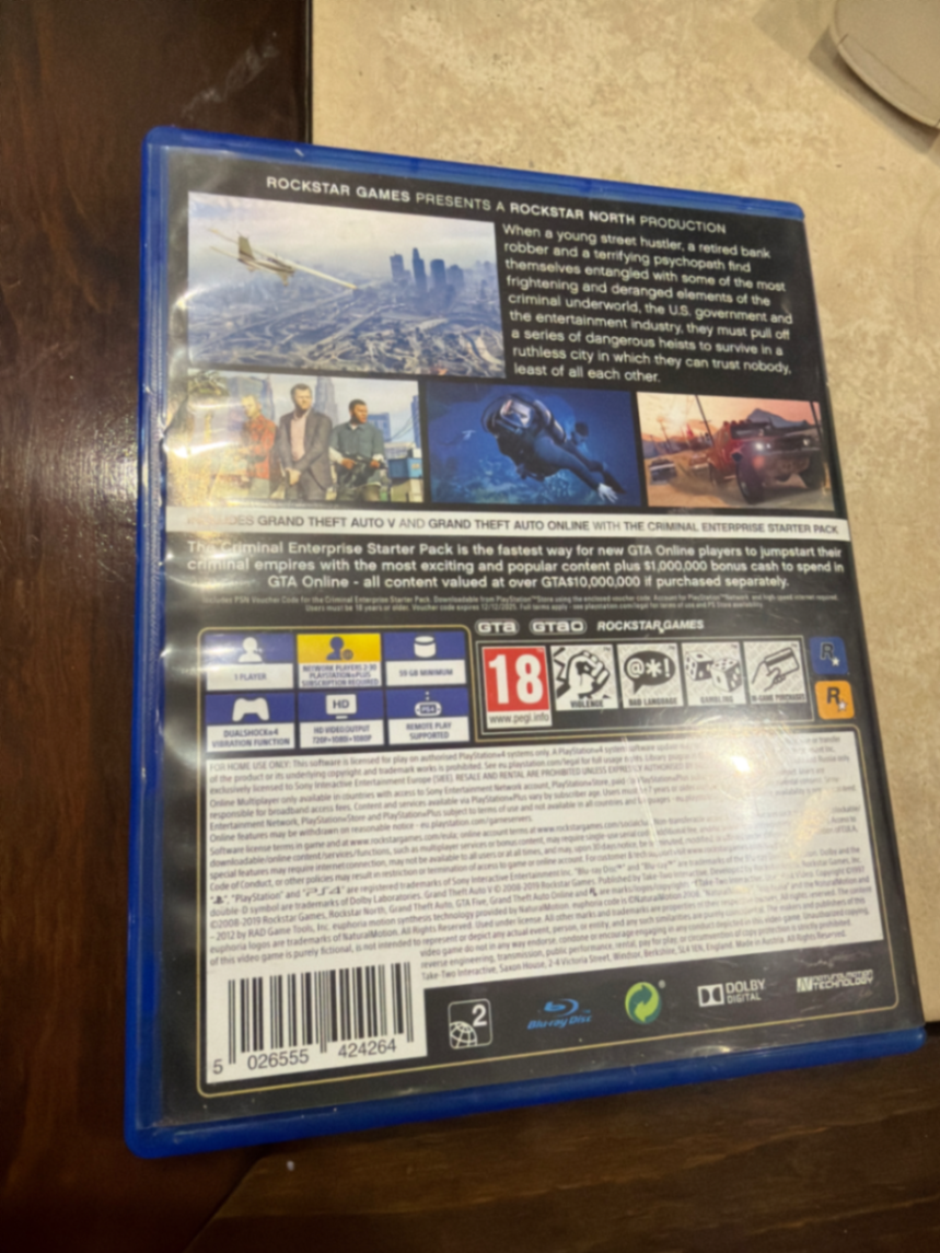 Grand Theft Auto V Five Premium Edition PS4
