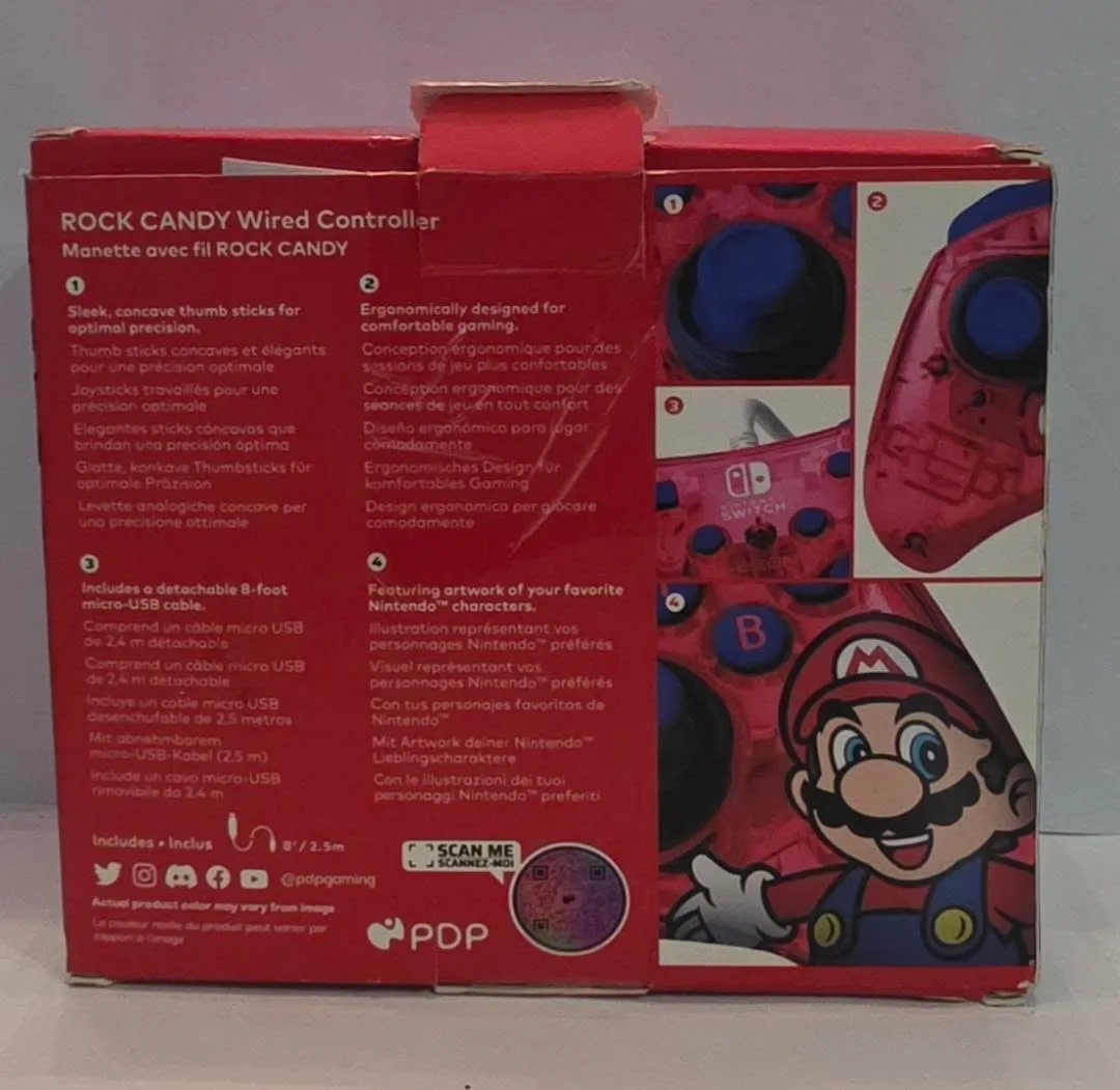PDP Rock Candy Super Mario Wired Controller for Nintendo Switch