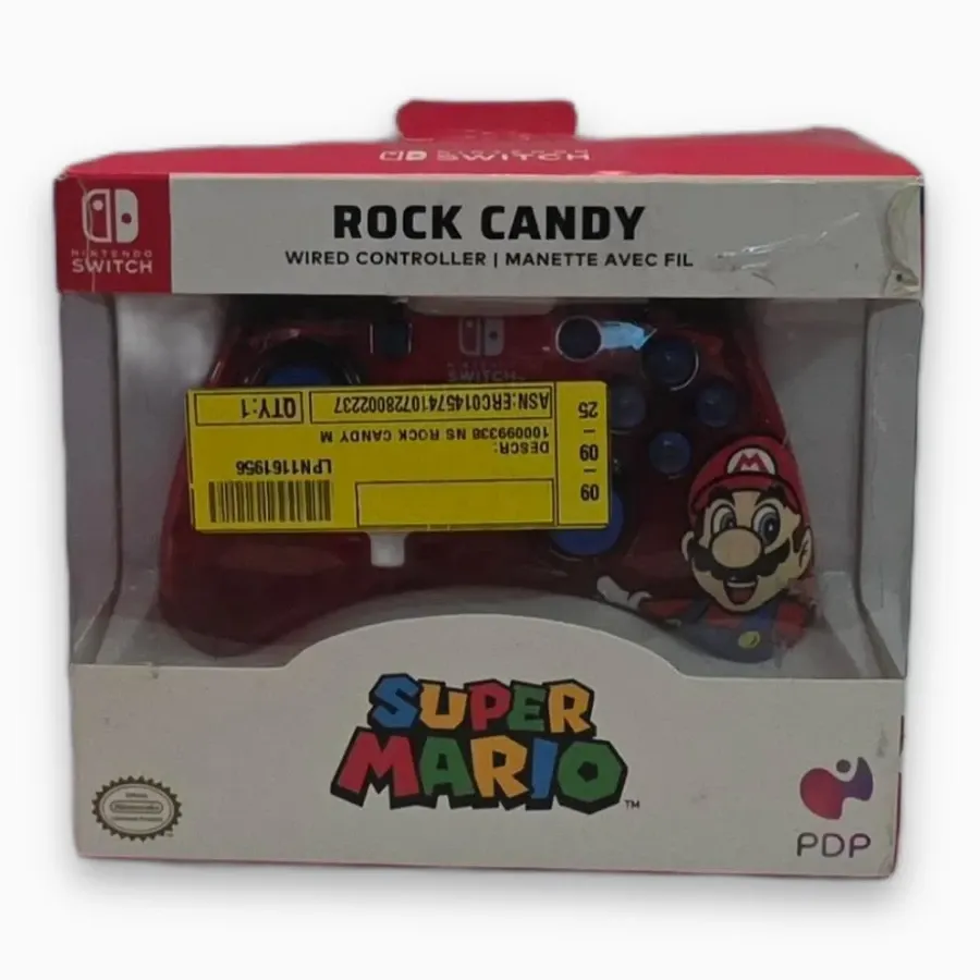 PDP Rock Candy жичен контролер Super Mario за Nintendo Switch