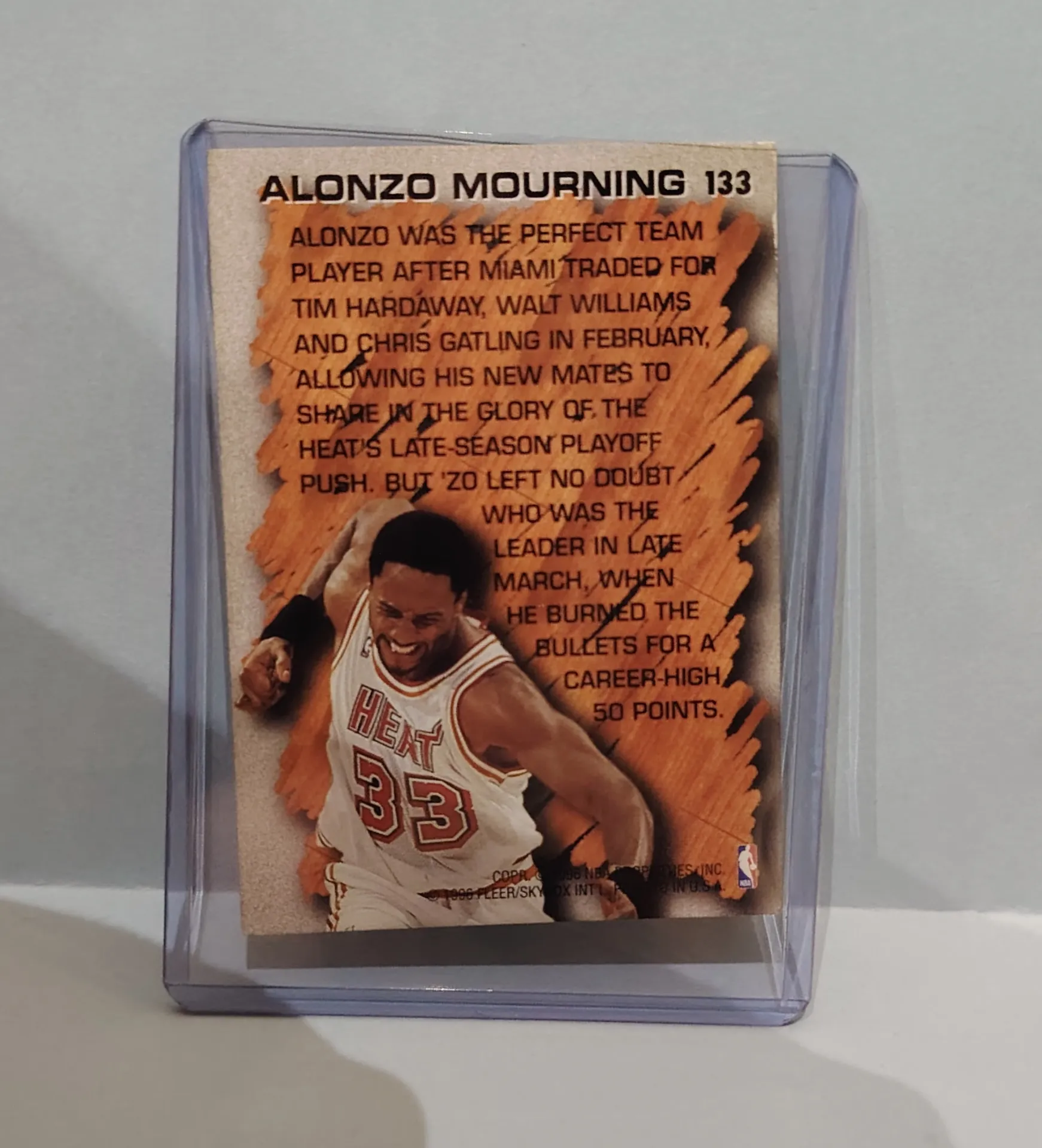 1996-97 Fleer Alonzo Mourning #133 Hardwood Leader