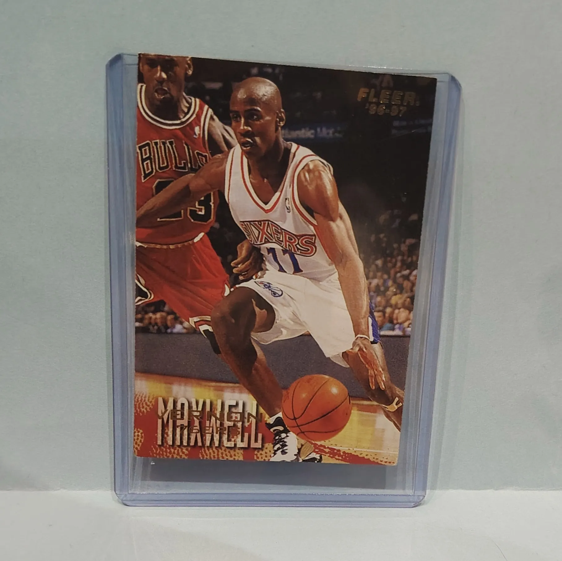 1996-97 Fleer Vernon Maxwell #82 Michael Jordan Shadow Card
