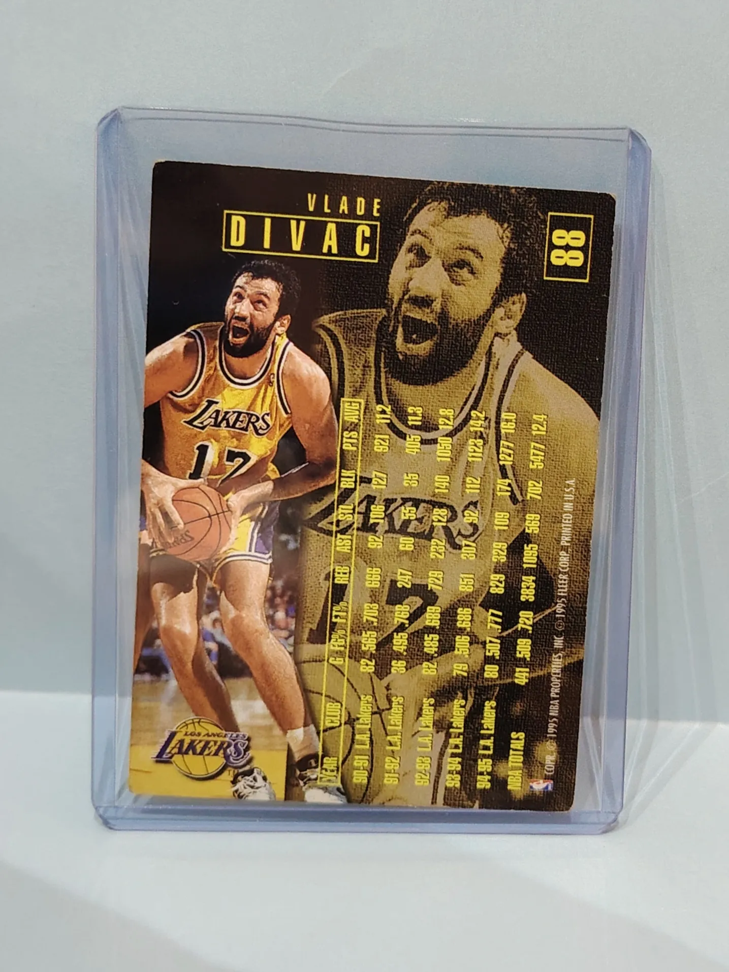 Vlade Divac 1995-96 Fleer Lakers Basketball Trading Card