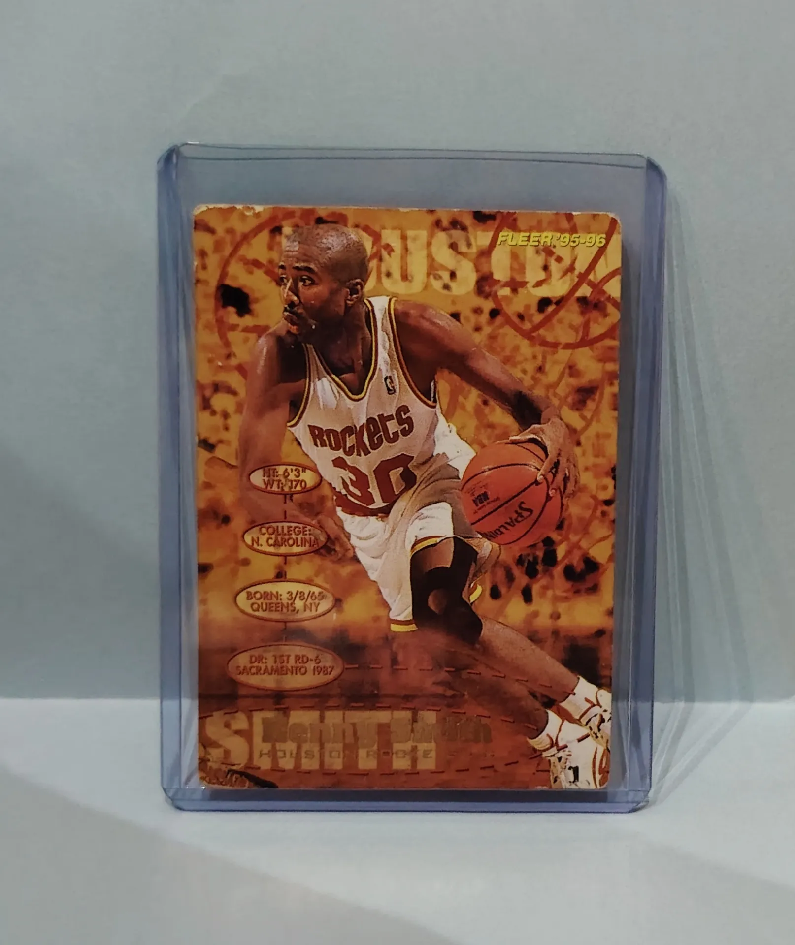 1995-96 Fleer Kenny Smith Houston Rockets Basketball Card