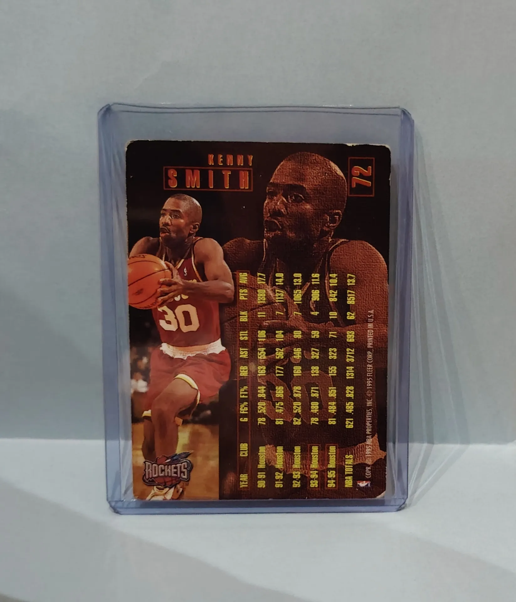 1995-96 Fleer Kenny Smith Houston Rockets Basketball Card