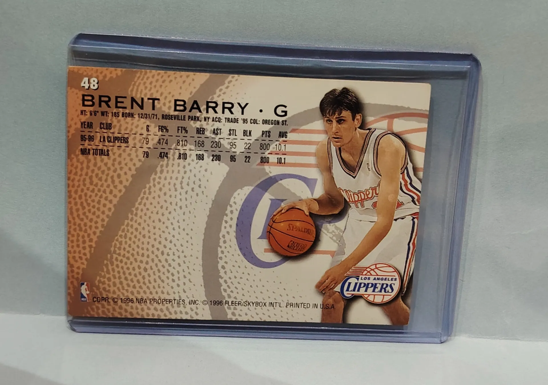 1996-97 Fleer Ultra Brent Barry #48 & Brent Barry Trading Cards
