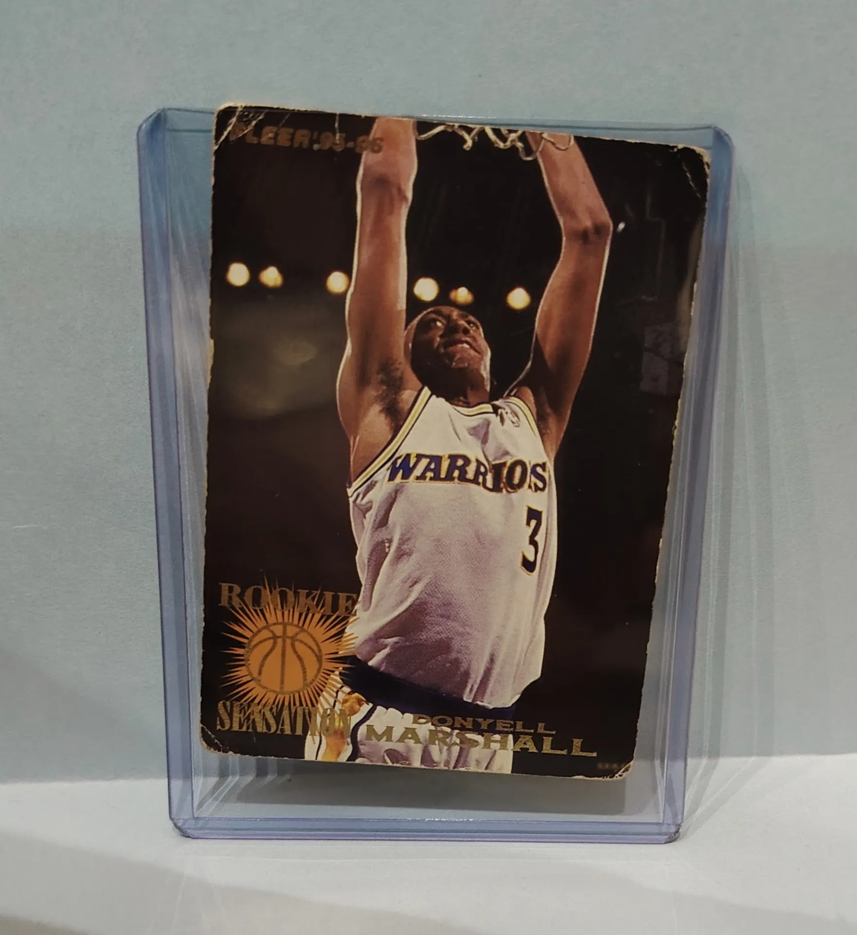 1995-96 Fleer European NBA Rookie Sensation #215 - Donyell Marshall Golden State Warriors