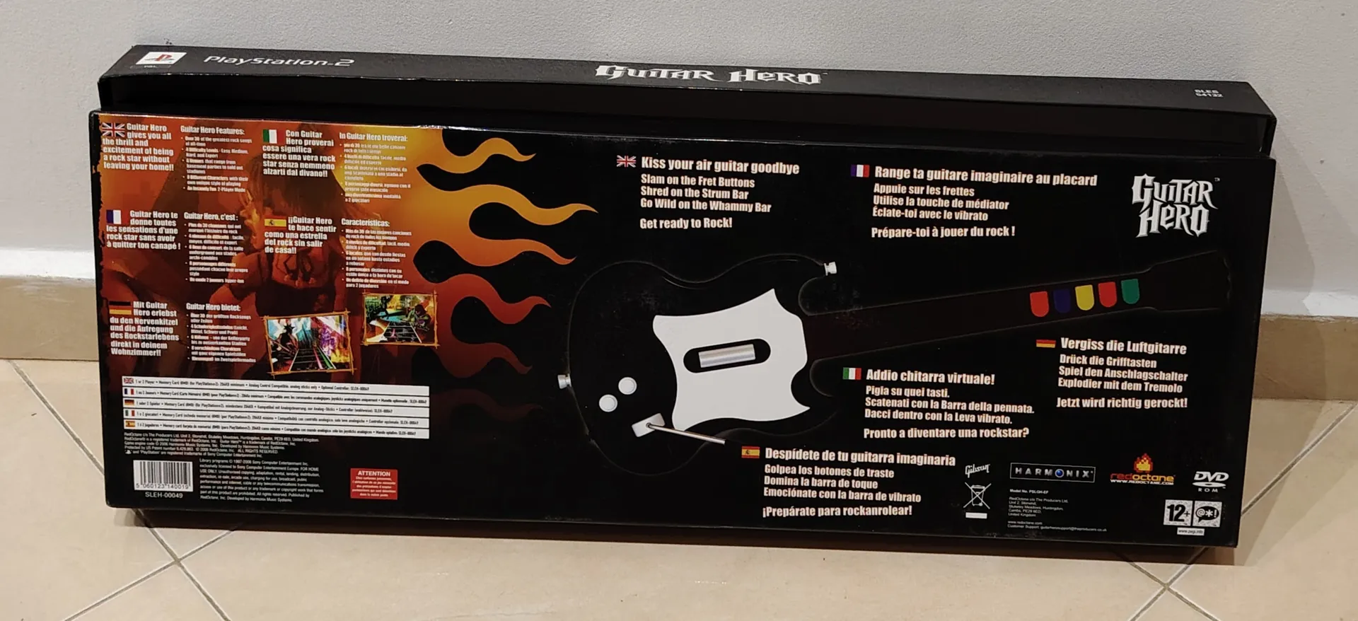 Guitar Hero Bundle - PlayStation 2 (PS2) with Red SG Guitar Controller