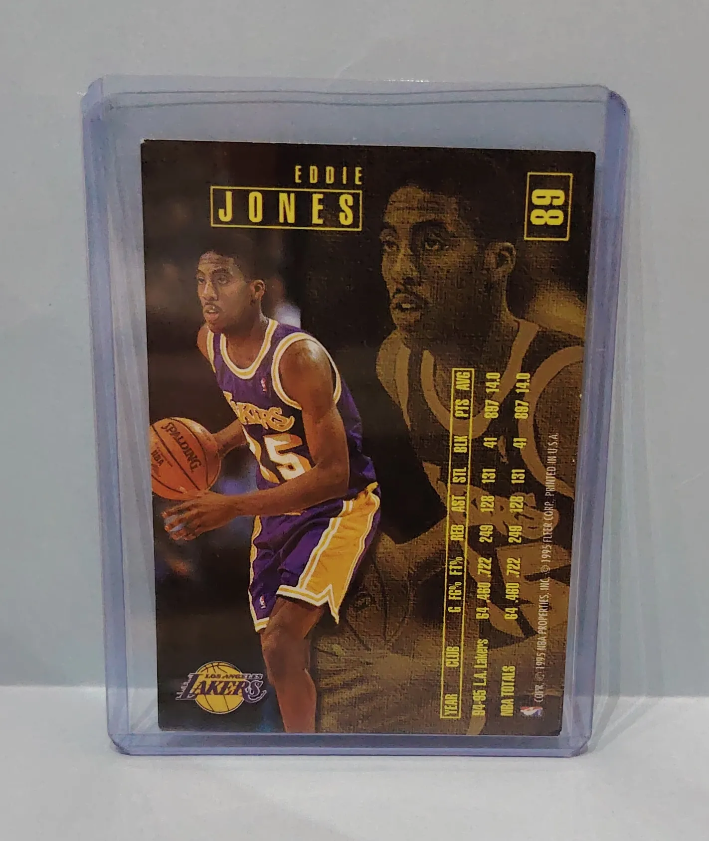 Eddie Jones 1995-96 Fleer #89 Los Angeles Lakers