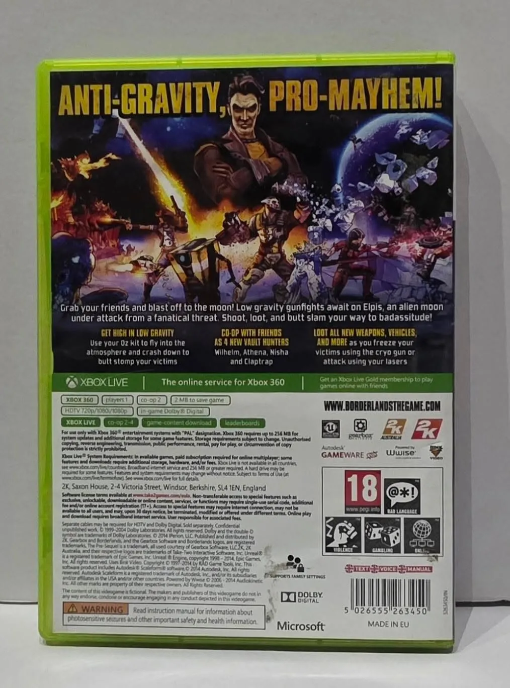 Borderlands: The Pre-Sequel! за Xbox 360 — PAL/EU
