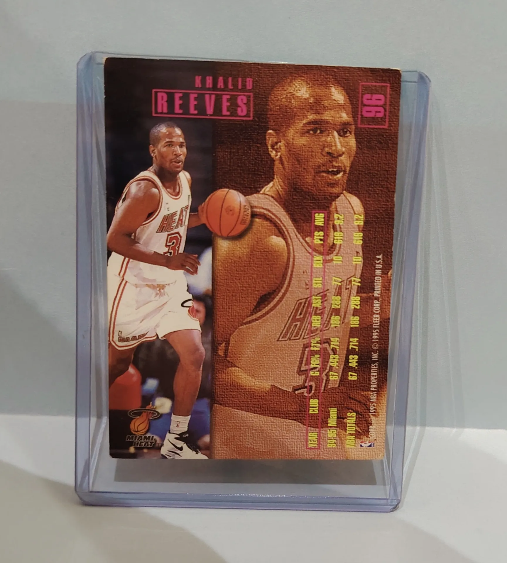 1995-96 Fleer Khalid Reeves Basketball Card
