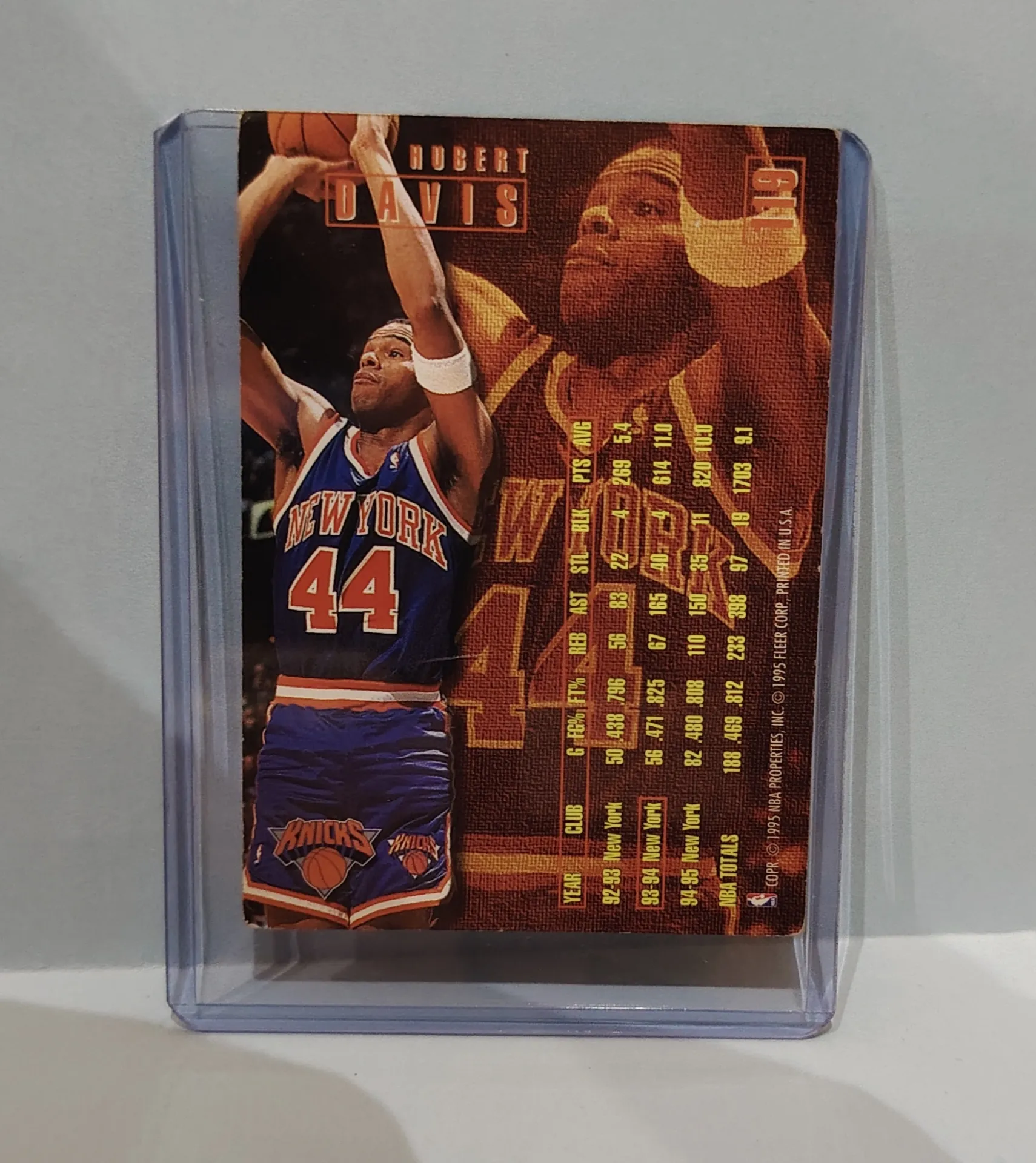 1995-96 Fleer Robert Davis #44 New York Knicks Basketball Card