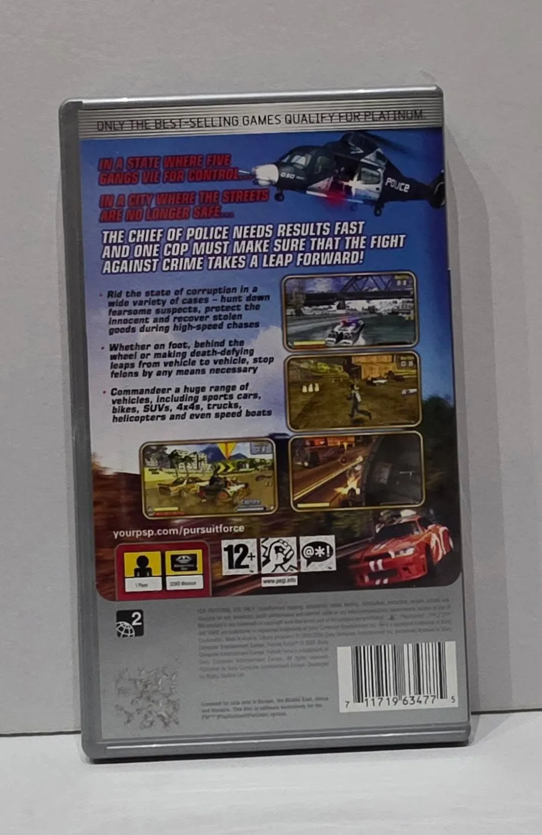 Pursuit Force — Platinum за PSP (PAL)