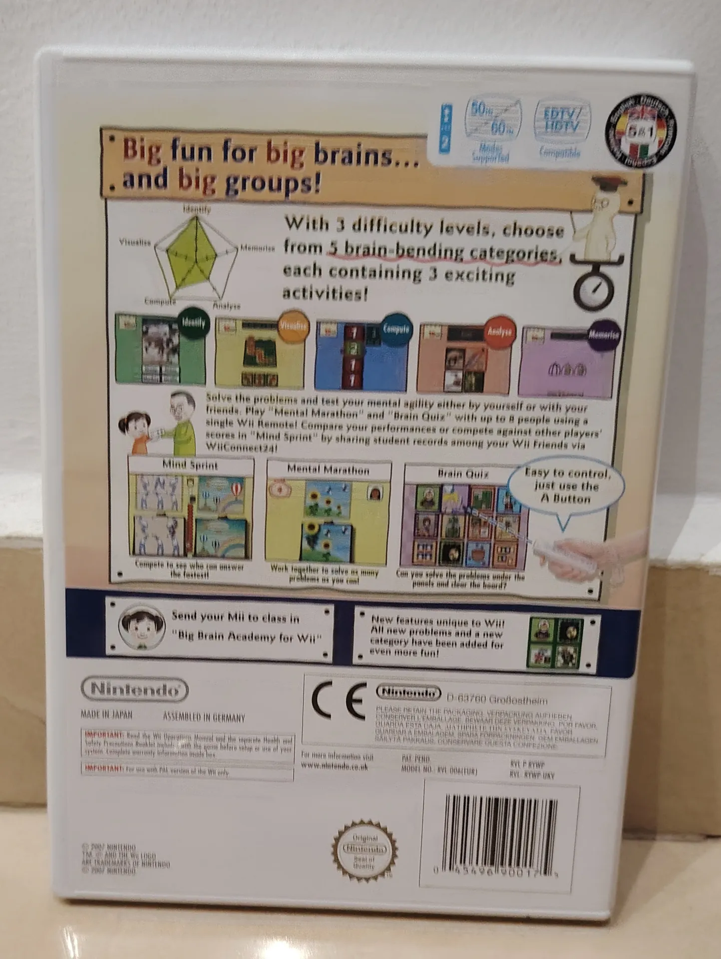 Big Brain Academy for Wii - Complete with Case, Disc, and Manual - PAL
