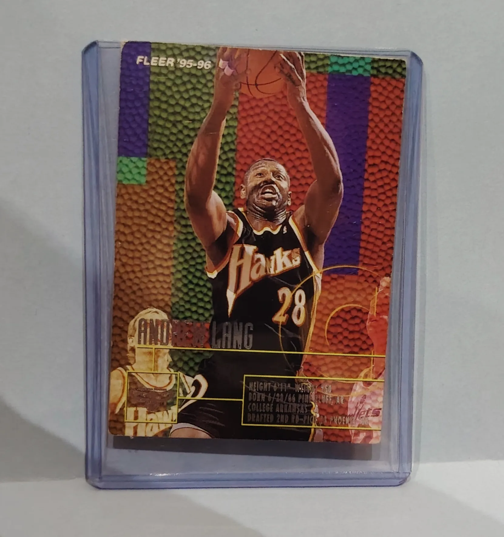 1995-96 Fleer Metal Andrew Lang #124 Atlanta Hawks Basketball Card