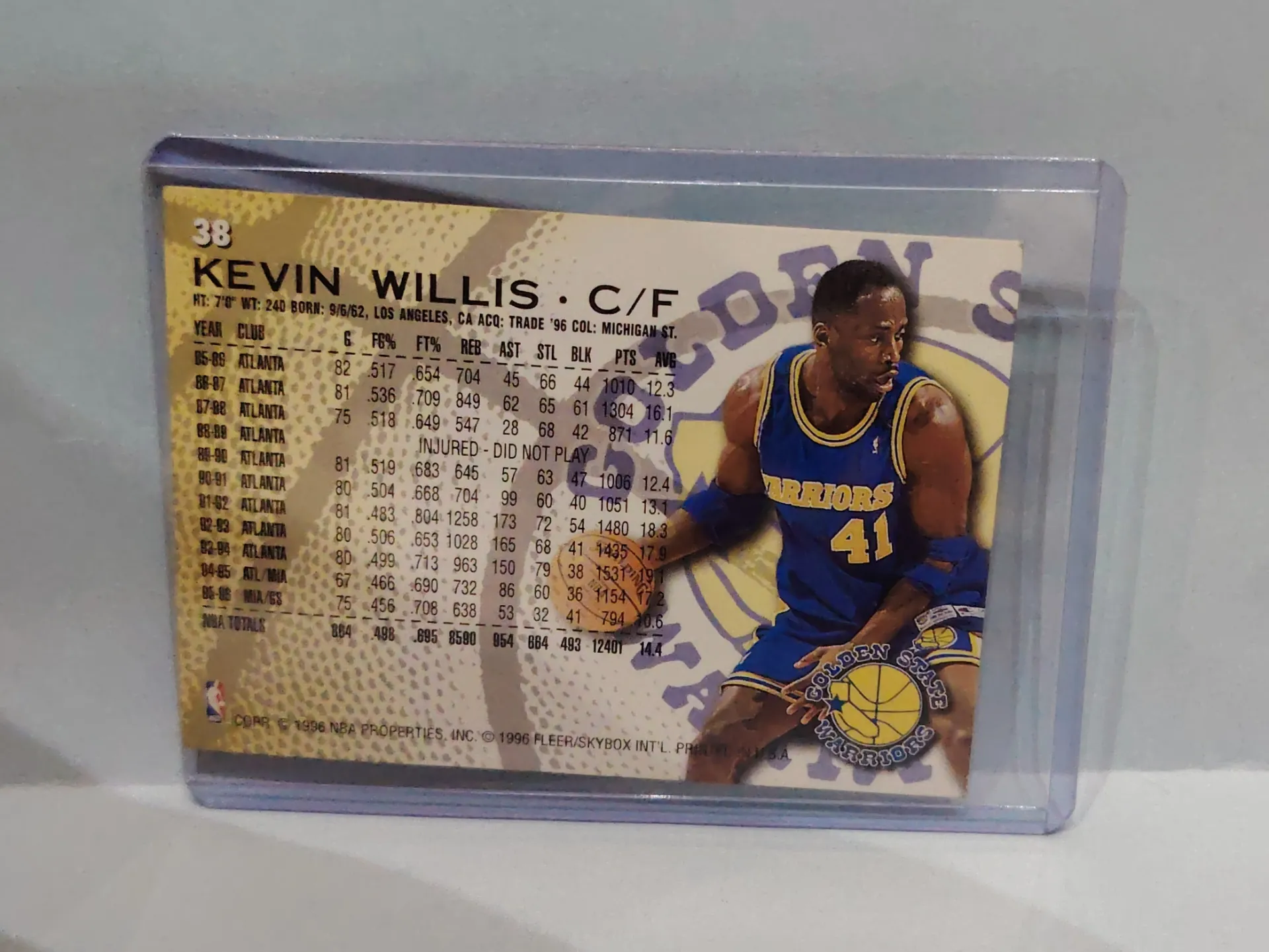 1996-97 Fleer Basketball #38 Kevin Willis Golden State Warriors