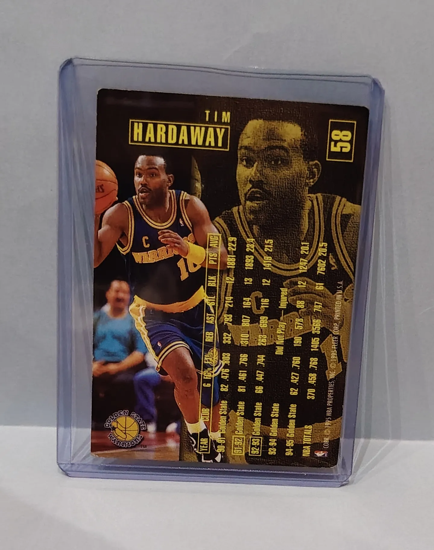 1995-96 Fleer Tim Hardaway #58 Golden State Warriors Basketball Card