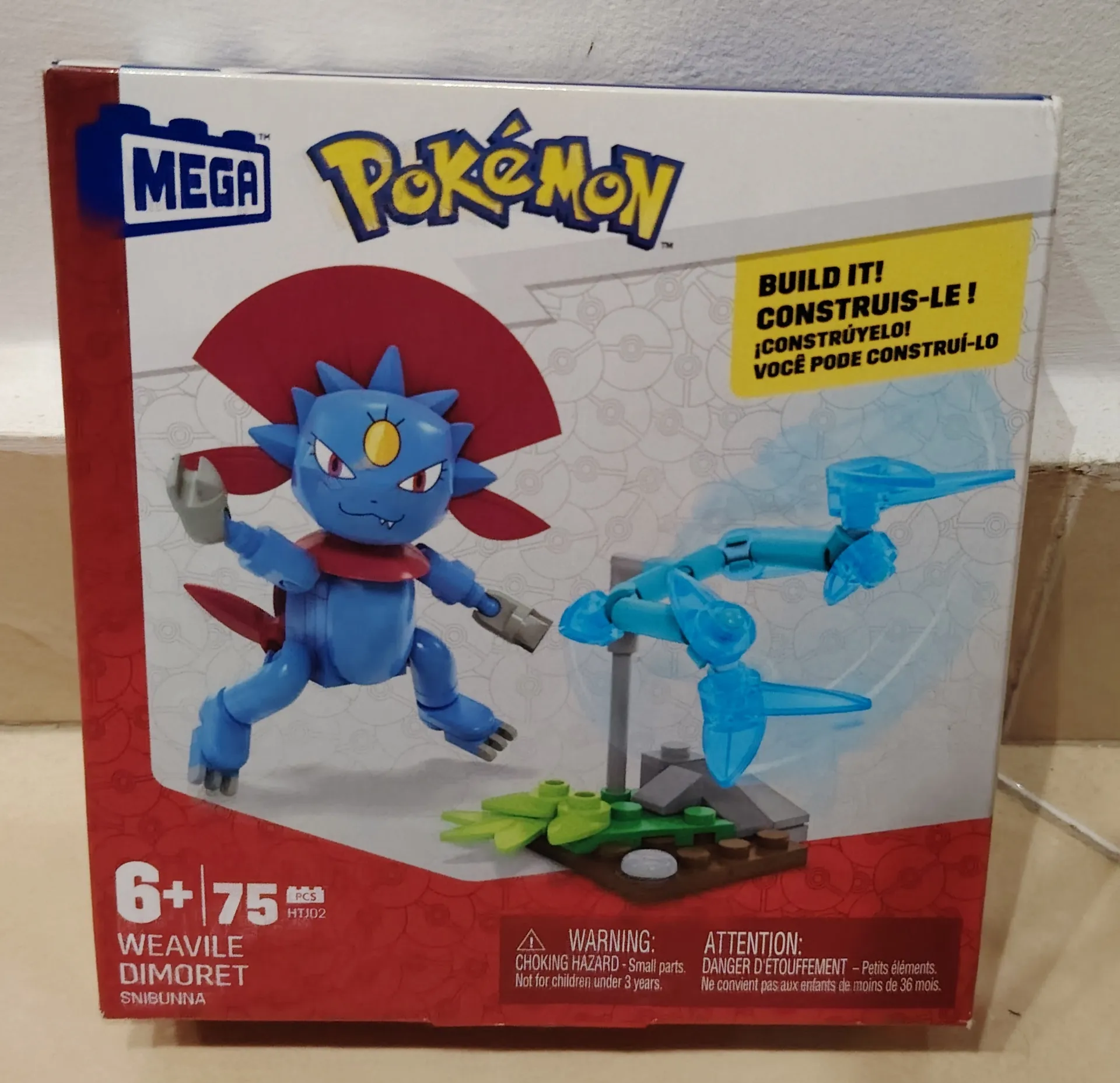 Pokémon Mega Construx Weavile Dimoret Building Set HTJ02 - 75 Pieces