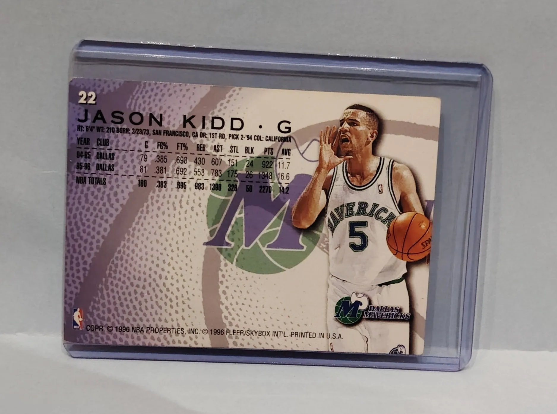 1995-96 Fleer Metal Jason Kidd #22 Basketball Card