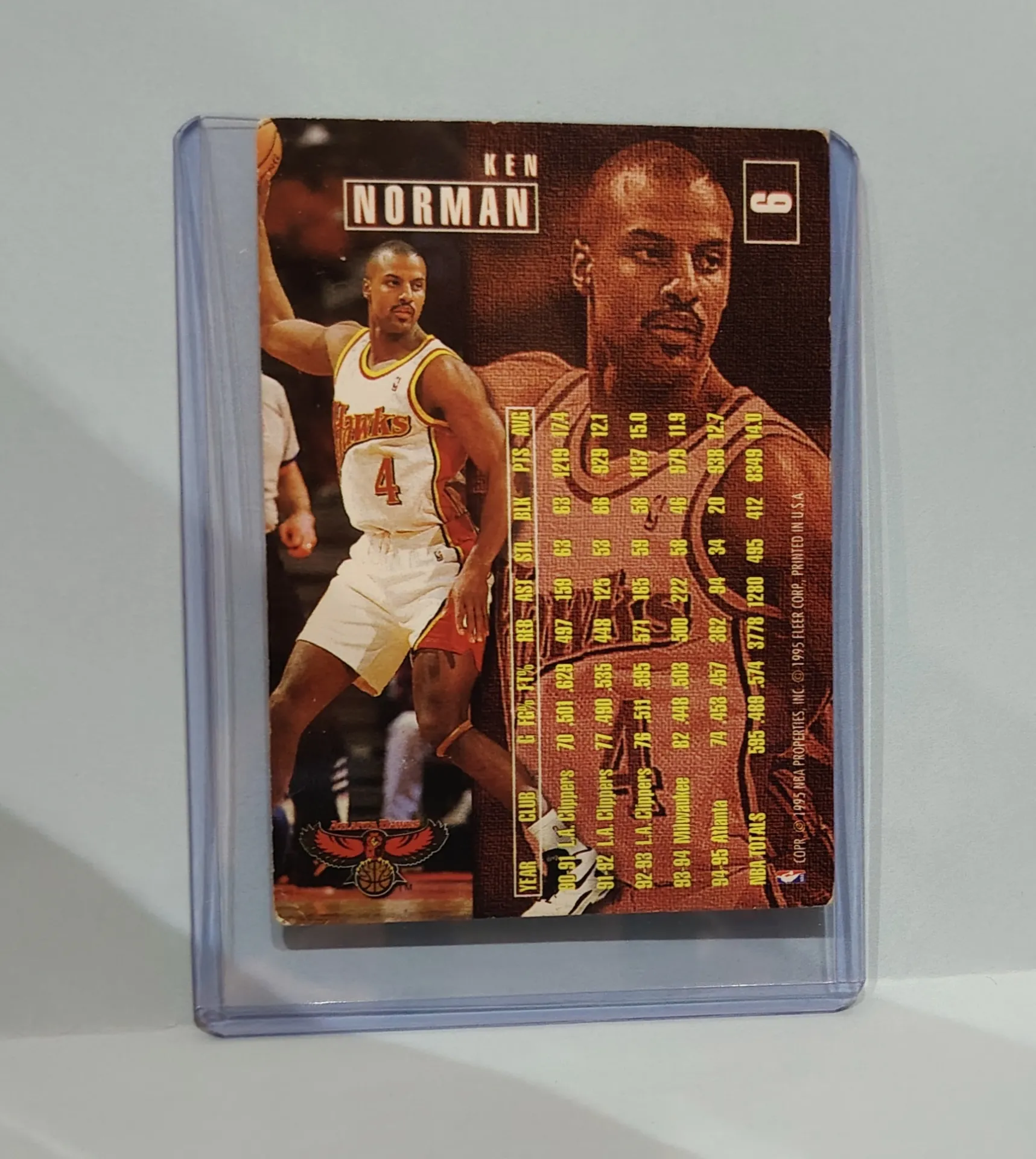 1995-96 Fleer Metal Ken Norman #125 Atlanta Hawks Basketball Card