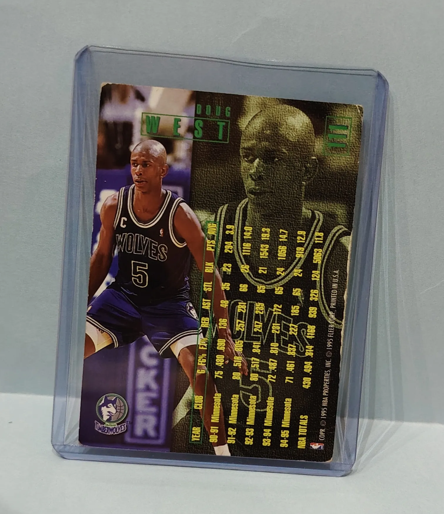 1995-96 Fleer 95-96 Doug West Minnesota Timberwolves Basketball Card #6