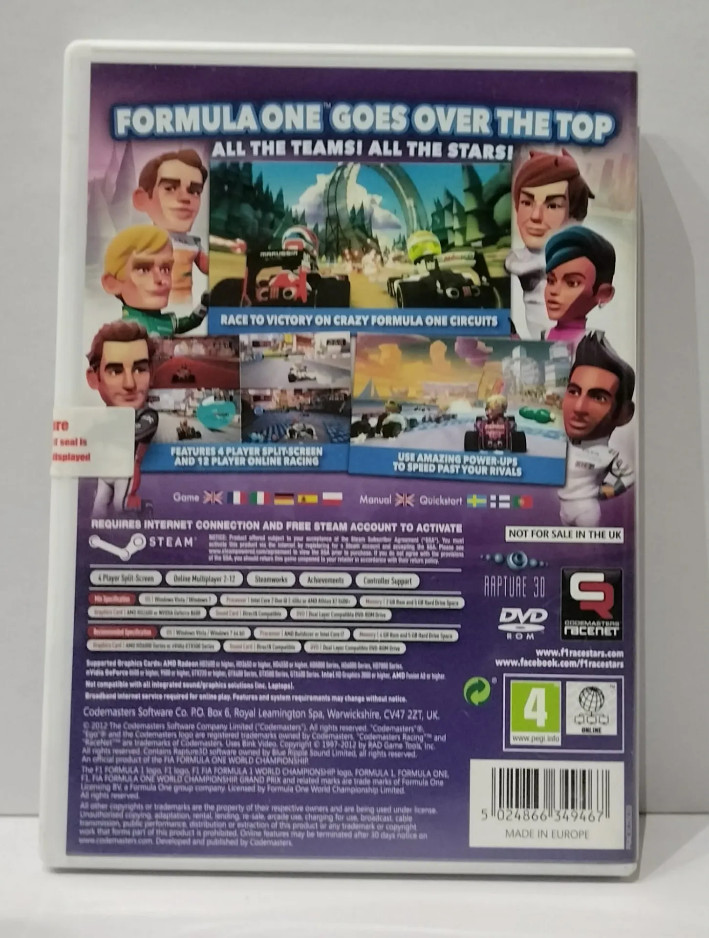 F1 Race Stars за PC DVD-ROM
